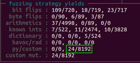 Fig. 7 - Fuzzing strategy fields show a custom item